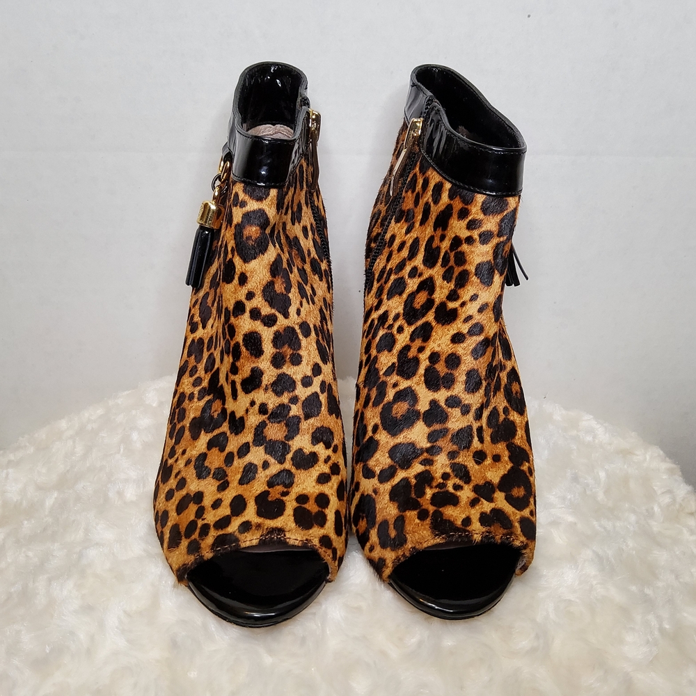 Vince Camuto Leopard Print Ankle Booties